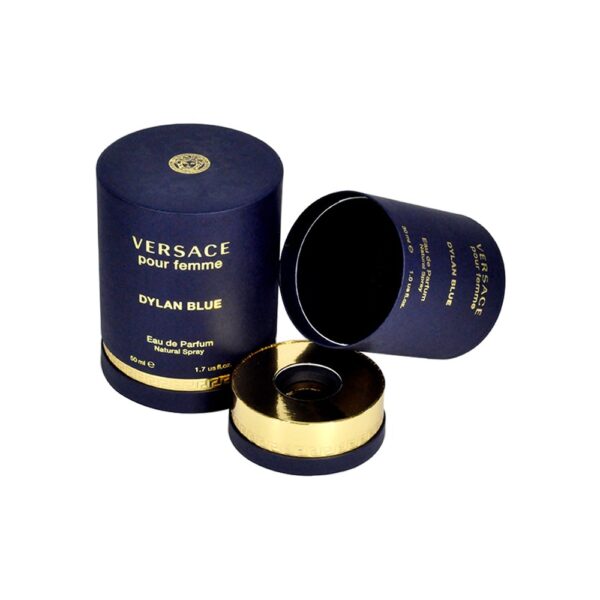 香水瓶のための贅沢な平らな上のペーパー管箱、ハンドメイドの青いペーパー香水は缶詰になる