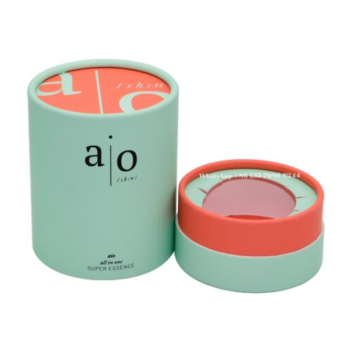 Luxury Round Skincare Essence Cosmetics Cardboard Tube Boxes