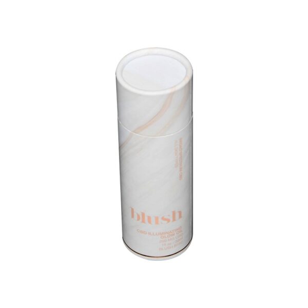 Matt White Cardboard Cylindrical Packaging Box Paper Tubes for 30ml CBD Glow Oil