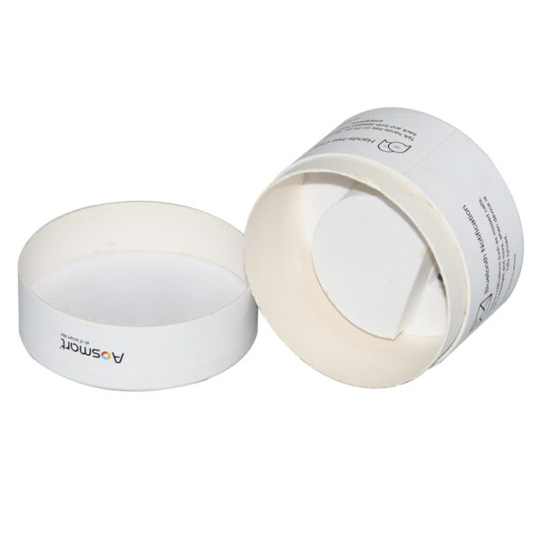 Matt White Cardboard Cylindrical Tube Box for Electronics Products Packaging with EVA Holder