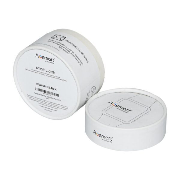 Matt White Cardboard Cylindrical Tube Box for Electronics Products Packaging with EVA Holder