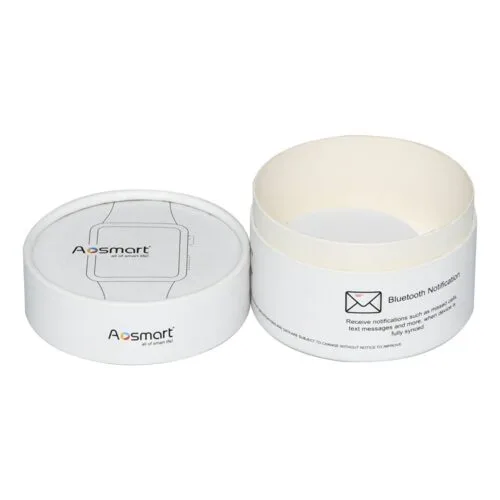 Matt White Cardboard Cylindrical Tube Box for Electronics Products Packaging with EVA Holder