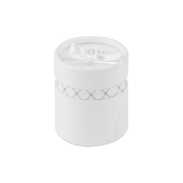Matt White Paper Tube Boxes Packaging for Jewelry and Bracelet with Silk Bowknot