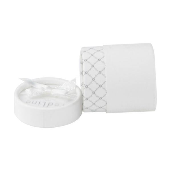 Matt White Paper Tube Boxes Packaging for Jewelry and Bracelet with Silk Bowknot