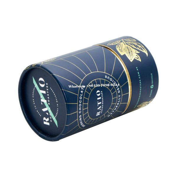 Moisture-Proof Chocolate Cocoa Powder Paper Cylinder Tube Box