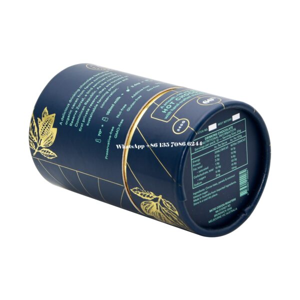 Moisture-Proof Chocolate Cocoa Powder Paper Cylinder Tube Box
