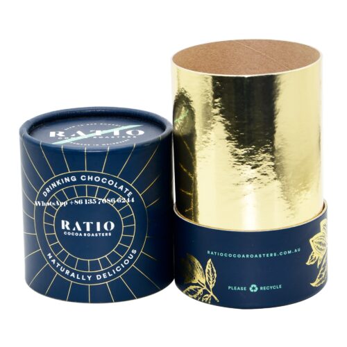 Moisture-Proof Chocolate Cocoa Powder Paper Cylinder Tube Box Moisture-Proof Chocolate Cocoa Powder Paper Cylinder Tube Box