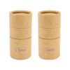 Natural Brown Kraft Paper Tube Packaging for Salt Shaker with Gold Hot Foil Stamping Logo