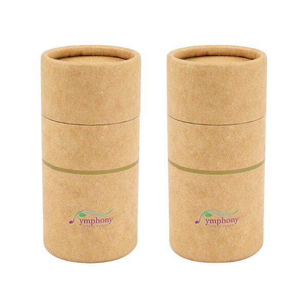 Natural Brown Kraft Paper Tube Packaging for Salt Shaker with Gold Hot Foil Stamping Logo