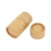 Natural Brown Kraft Paper Tube Packaging for Salt Shaker with Gold Hot Foil Stamping Logo