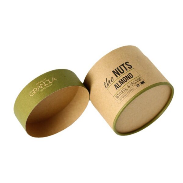 유기농 아몬드 크래프트 종이 캐니스터 견과류 종이 캔 포장 맞춤 서비스