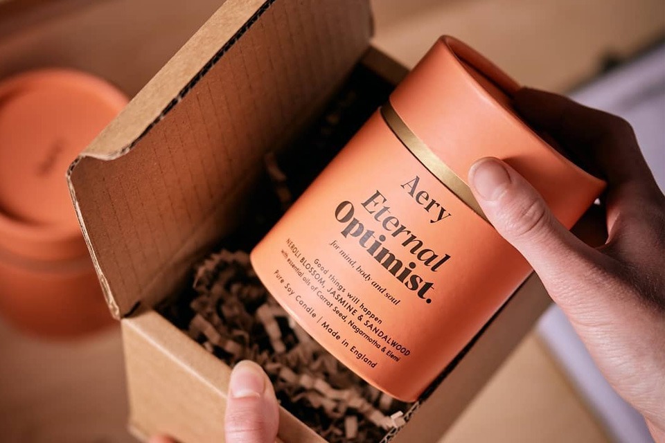 Envases de tubo de papel para velas perfumadas