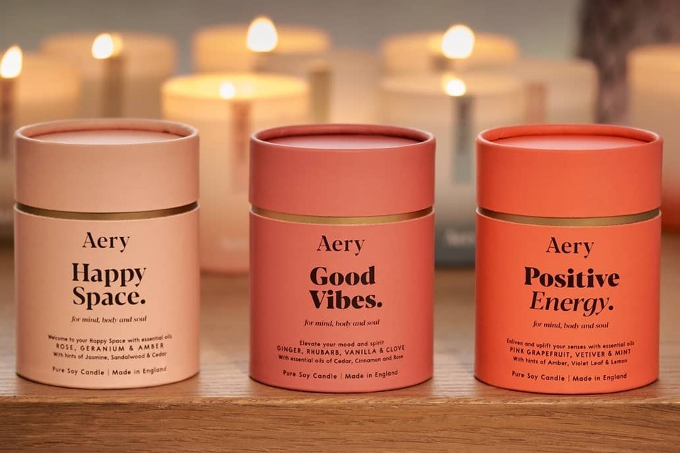 Envases de tubo de papel para velas perfumadas