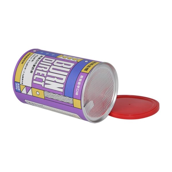 Peel-Off Lid Aluminum Foil Lining Paper Cans for Meal Replacement Powder Packaging