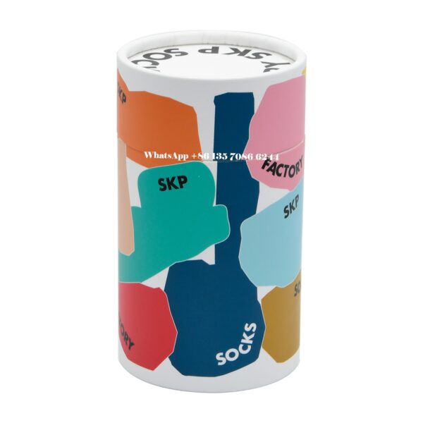 Personalized Socks Paper Tube Packaging Cylinder Boxes