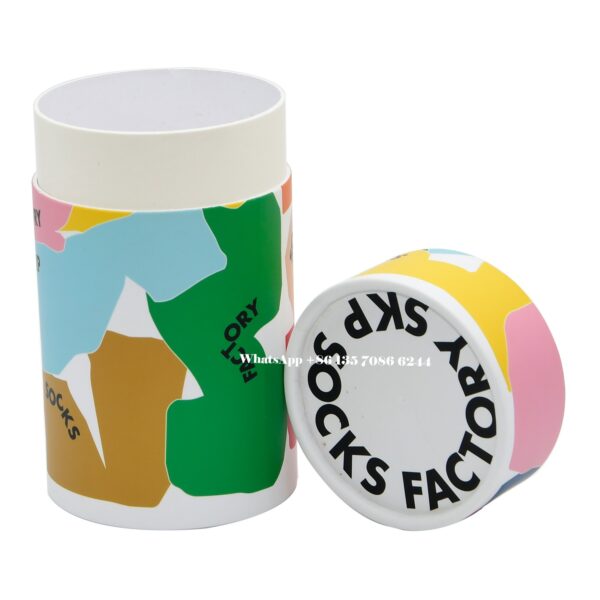 Personalized Socks Paper Tube Packaging Cylinder Boxes