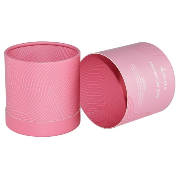 Popular Pink Cylindrical Cardboard Box, Paper Cylinder Tube Box for Menstrual Cup Packaging Popular Pink Cylindrical Cardboard Box, Paper Cylinder Tube Box for Menstrual Cup Packaging