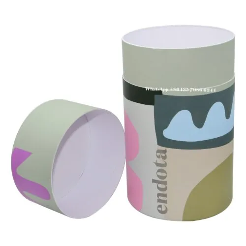 Boîtes cylindriques en papier protecteur pour l'emballage des kits Skin Saver