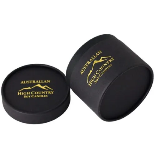 Recyclable Matte Black Paper Candle Tube, Cardboard Tube for Candle Jar Packaging Recyclable Matte Black Paper Candle Tube, Cardboard Tube for Candle Jar Packaging