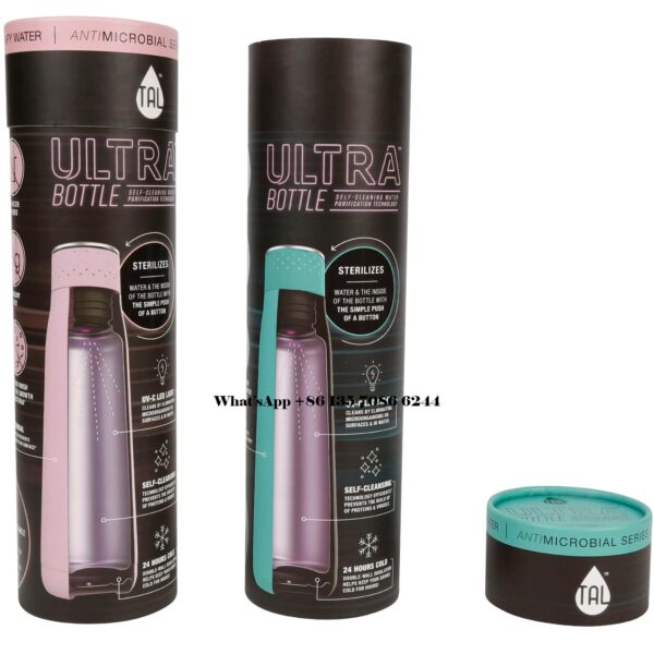 Recyclable Water Bottle Cardboard Packaging Cylinder Tube Box