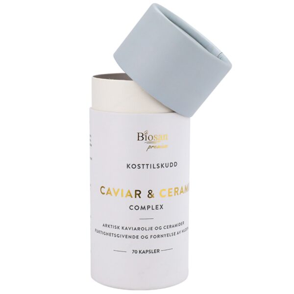 Embalagem de tubo de cartão para creme facial reciclado, caixas de tubo para cosméticos em papel