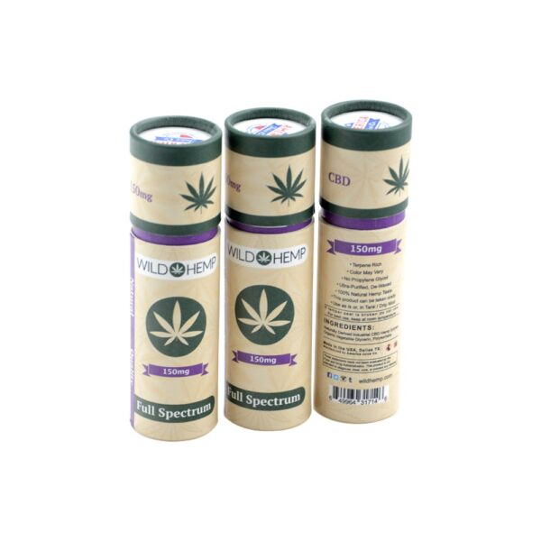 Reusable Kraft Paper Tube, Paper Cylinder Box for Essential Hemp Oil Bottle Packaging