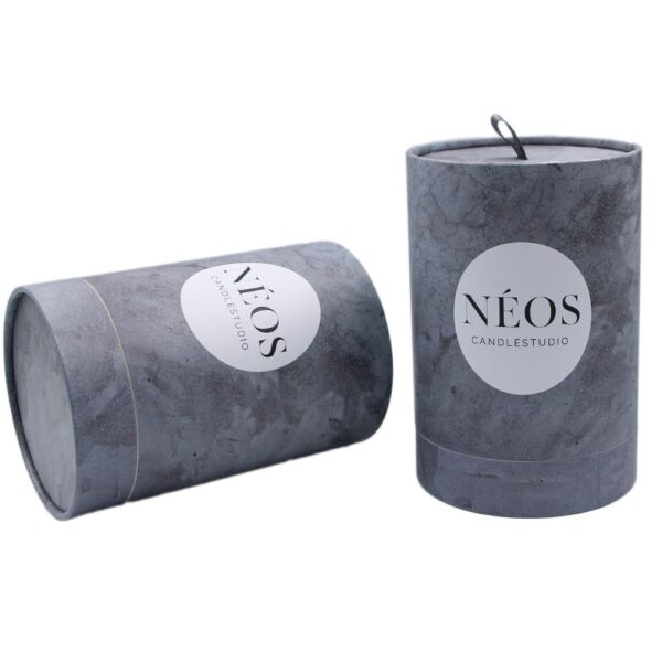 Round Cardboard Candle Jars Boxes Packaging Scented Candle Paper Tube with Ribbon Handle