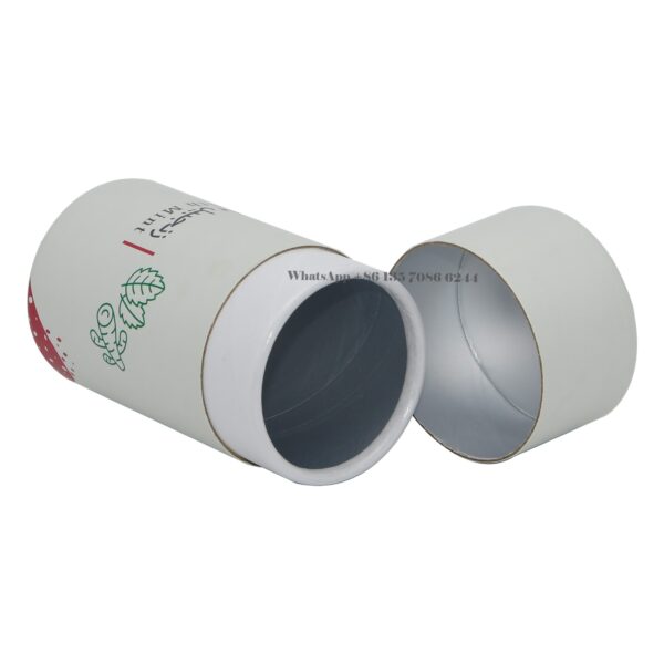 Sustainable Foil Seal Paper Tube Box for Ginger Tea Packaging