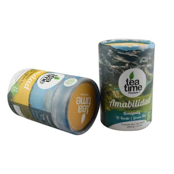 Tea Packaging Paper Cans with Aluminum Foil Lining, Rolled Edge Tea Packaging Paper Canisters Tea Packaging Paper Cans with Aluminum Foil Lining, Rolled Edge Tea Packaging Paper Canisters