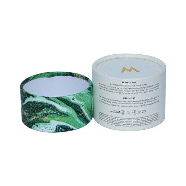Textured Paper Tube Boxes Cardboard Round Box Paper Cans for Masque Packaging