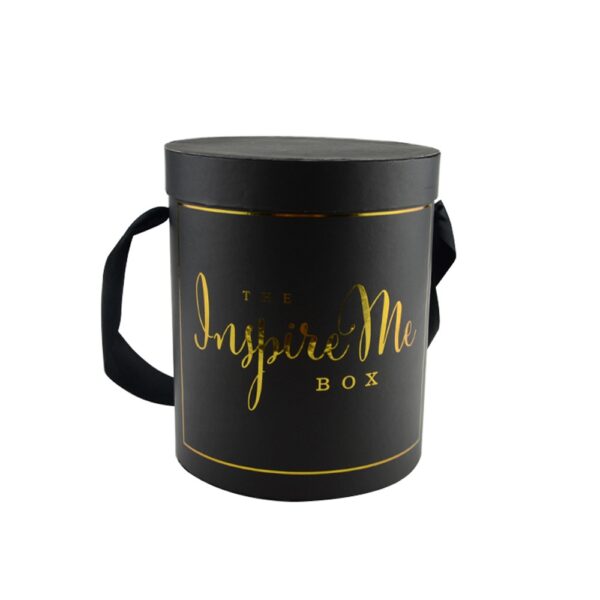 Wholesale Black Cardboard Cylinder Boxes for Rose Packaging, Luxury Large Round Flower Boxes