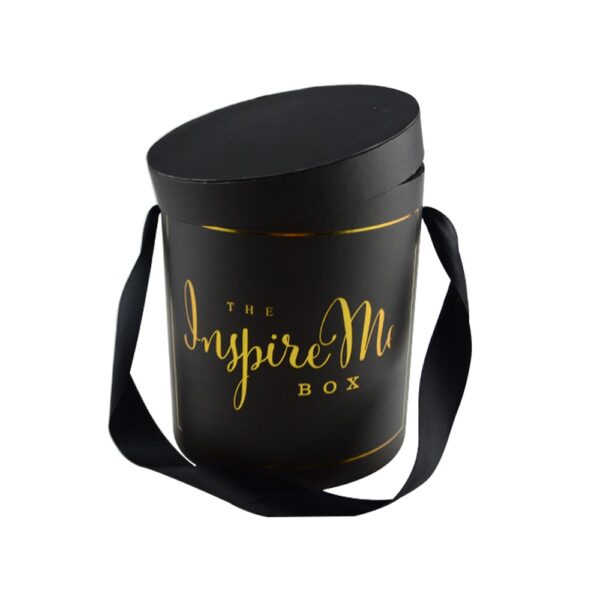 Wholesale Black Cardboard Cylinder Boxes for Rose Packaging, Luxury Large Round Flower Boxes