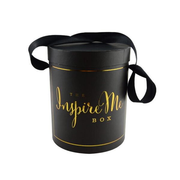 Wholesale Black Cardboard Cylinder Boxes for Rose Packaging, Luxury Large Round Flower Boxes