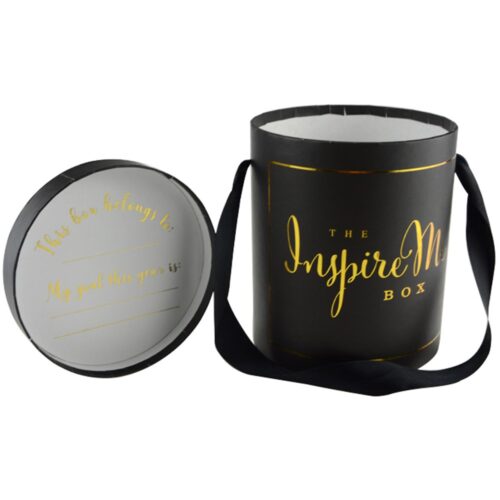 Wholesale Black Cardboard Cylinder Boxes for Rose Packaging, Luxury Large Round Flower Boxes