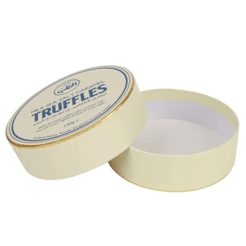 Caixa de embalagem de tubo de papel para trufas de chocolate personalizada por atacado