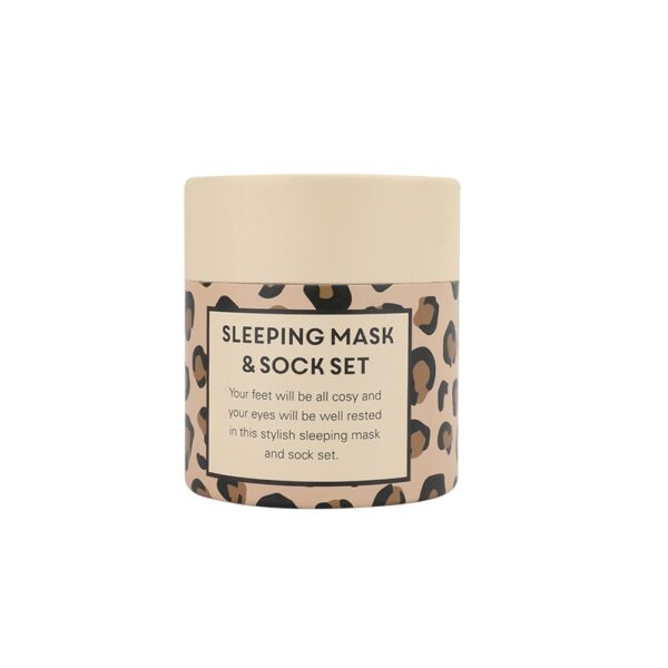 Wholesale Leopard Paper Tube Packaging Box Paper Cylinder Box for Sleeping Mask