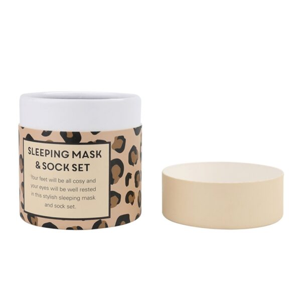 Wholesale Leopard Paper Tube Packaging Box Paper Cylinder Box for Sleeping Mask