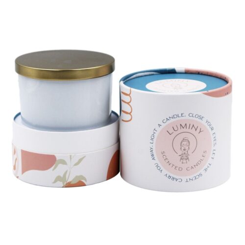 Wholesale Scented Candle Box Packaging Round Tubes, Cardboard Cylindrical Box for Candle