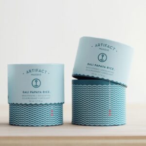 Facial Masques in Colored Paper Tubes