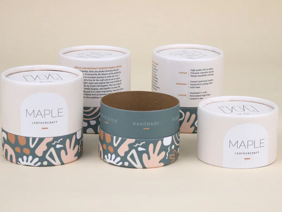 Imballaggio in tubo di carta