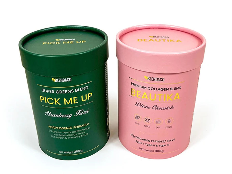 Embalagem de tubo de papel para proteína em pó