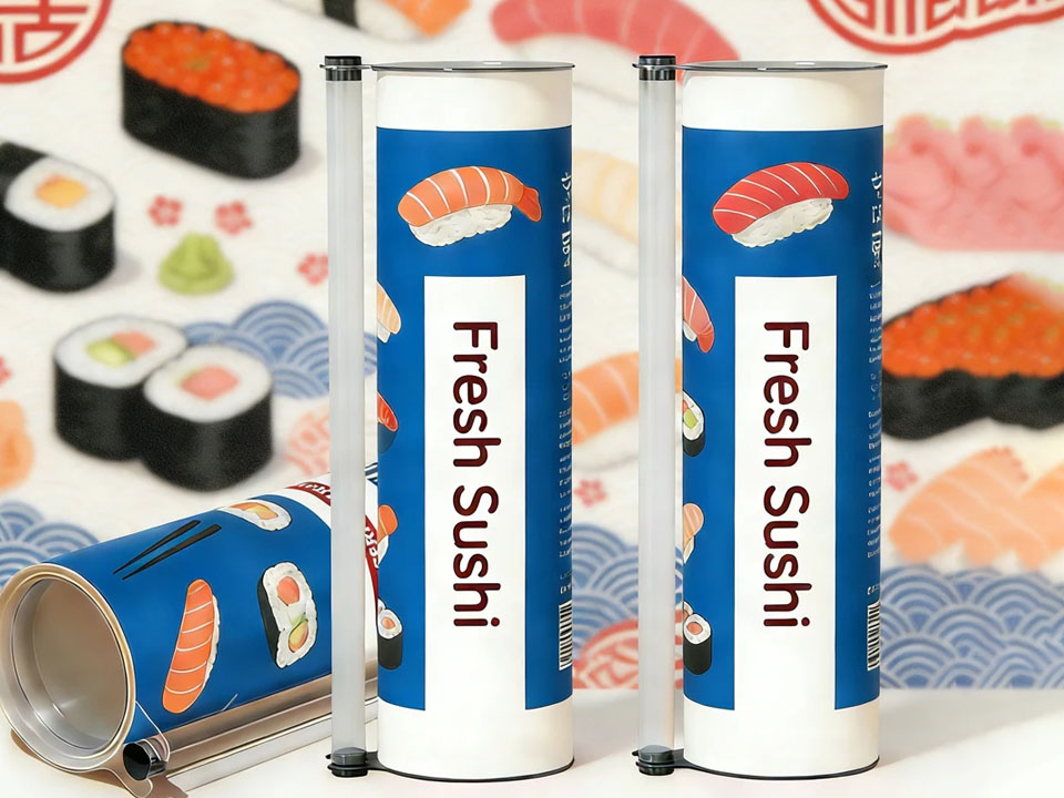 Emballage pour tube Push Pop Sushi