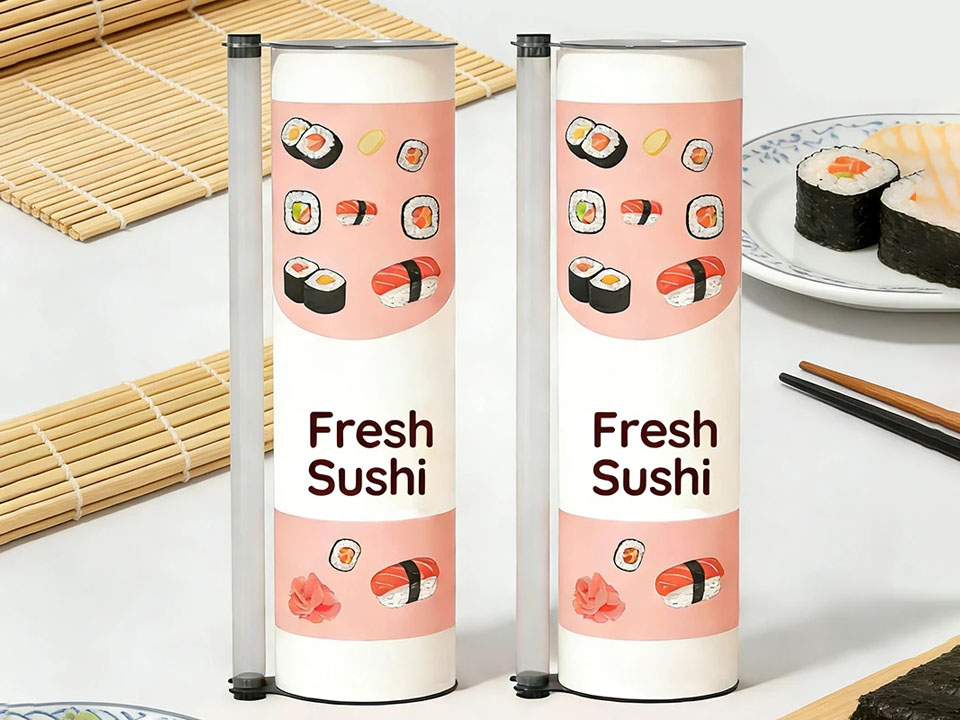 Emballage pour tube Push Pop Sushi
