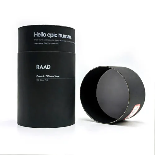 Black Round Paper Tube Packaging
