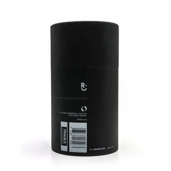 검은색 원형 종이 튜브 포장