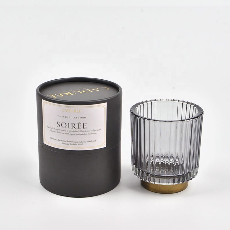 Embalagem de tubo de papel preto personalizada