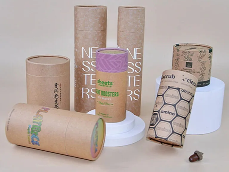 Scatola di carta tubolare personalizzata