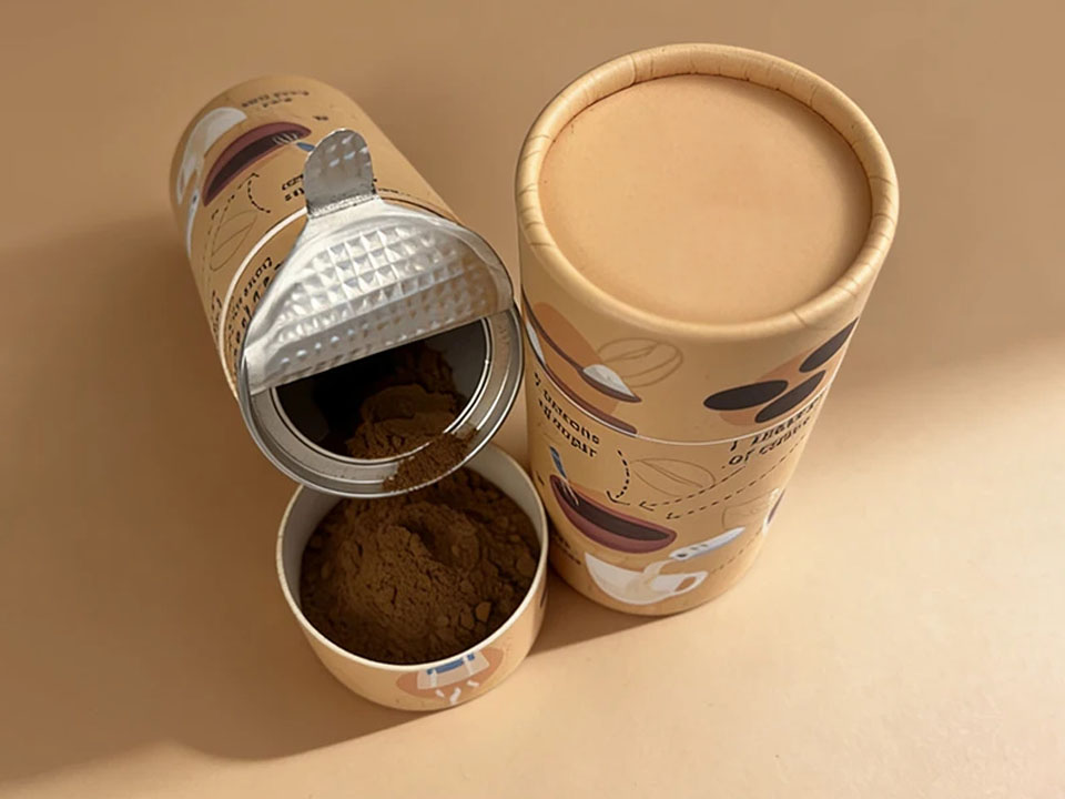 Tubos de papel para suplementos alimentares