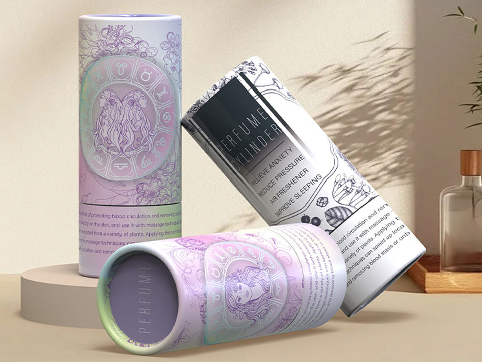 Embalagem de tubo de papel para perfumes