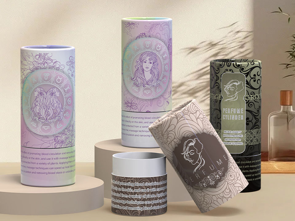 Embalagem de tubo de papel para perfumes